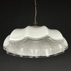 Vintage Swirl Murano Glass Pendant Lamp: 1970s Italian Mid-Century Lighting