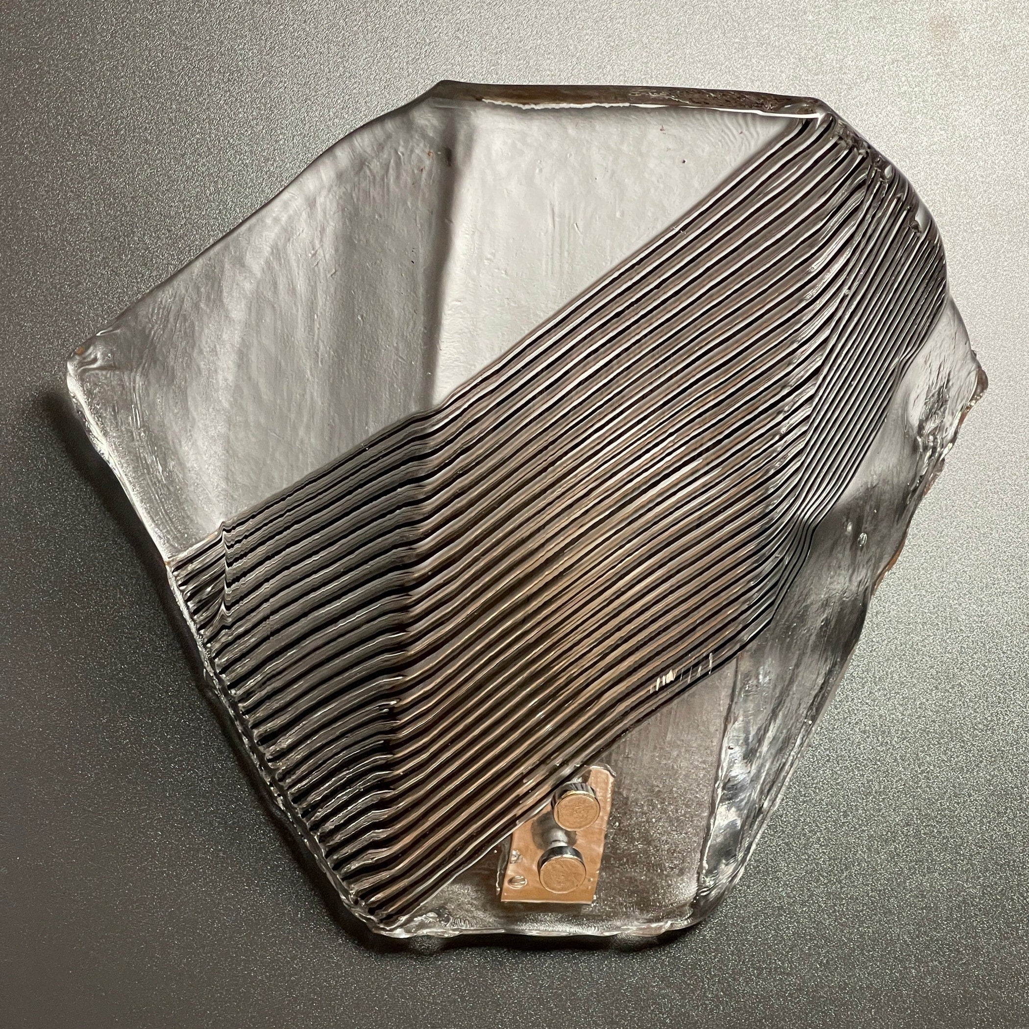 Vintage Murano Glass Wall Sconce: Italian MCM Lighting, 1970s