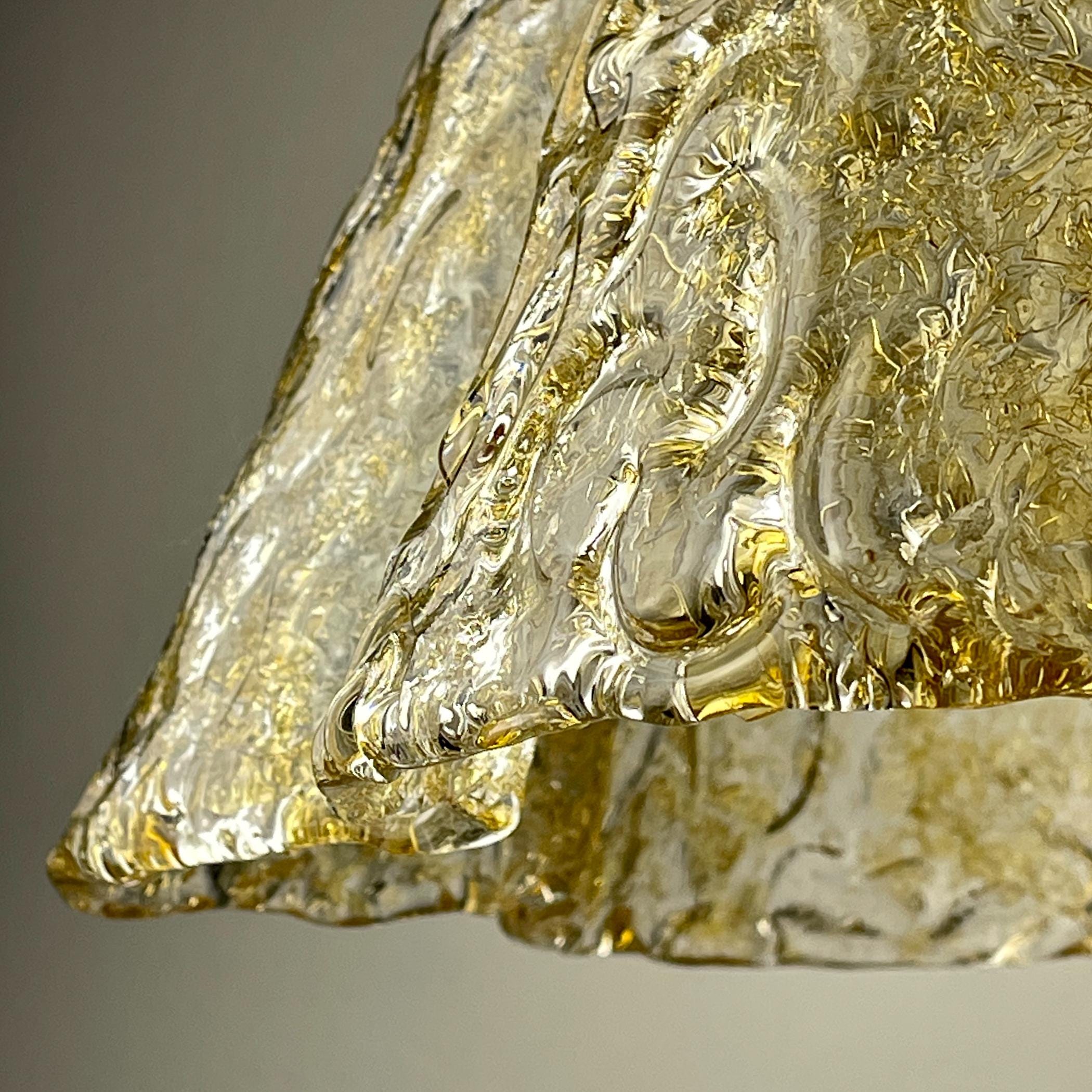 Vintage Murano pendant lamp by AV Mazzega, Italy 1970s