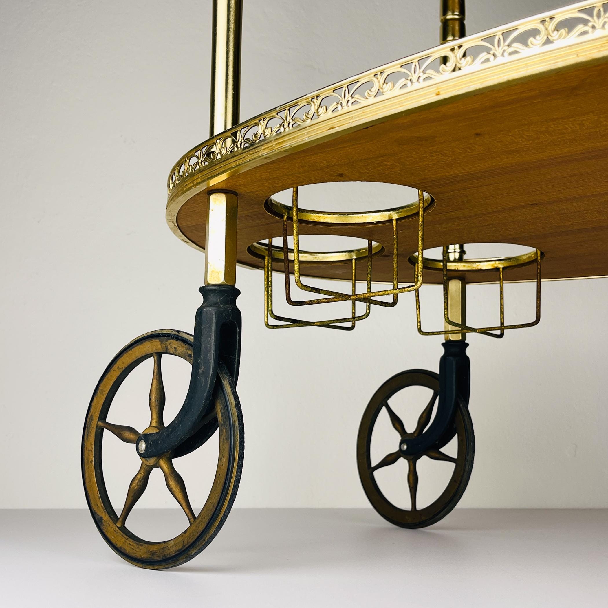 Vintage Bar Cart by MB, Italy 1960s, Mid-Century modern