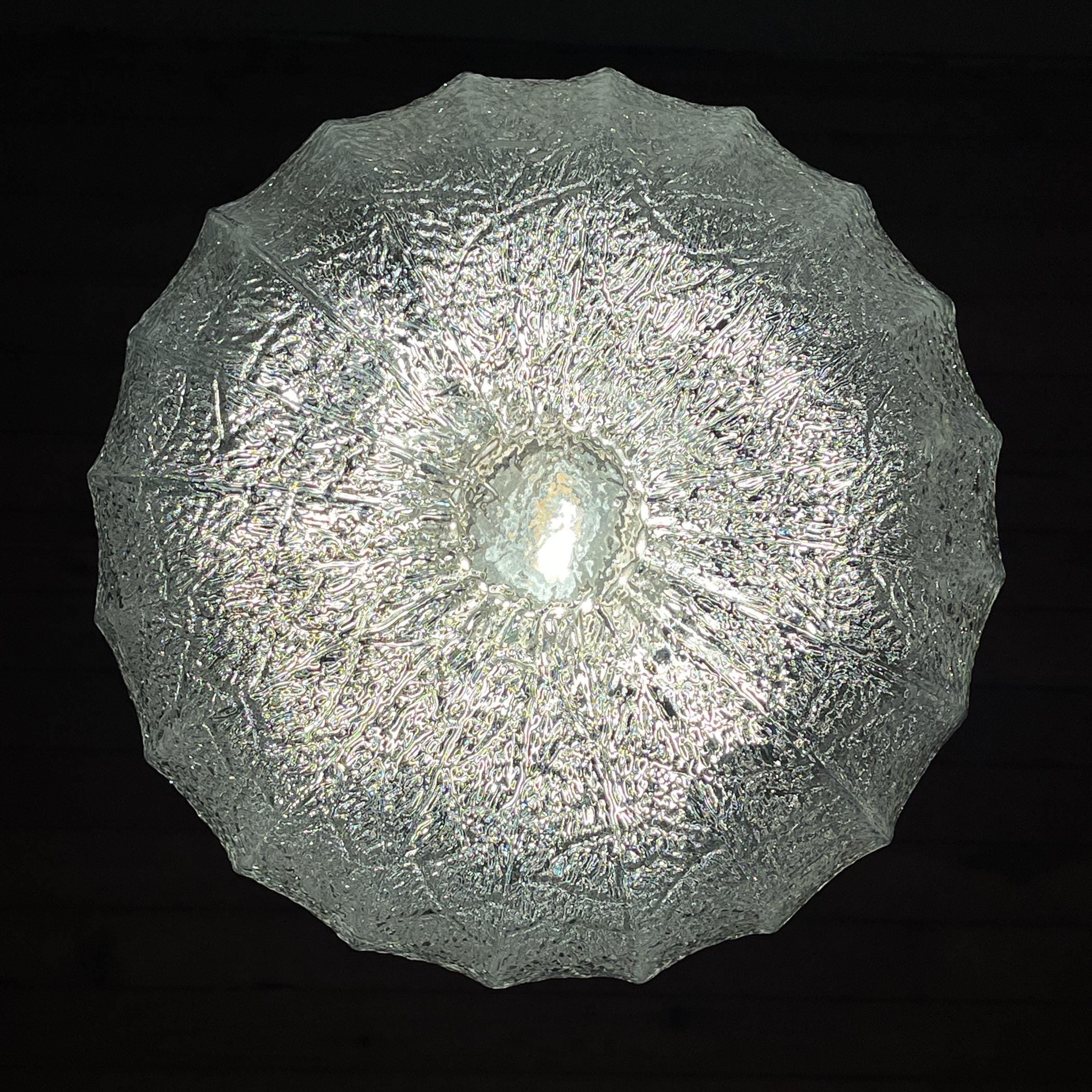 Mid-century glass pendant lamp, Italy, 1960s, Vintage Home Decor