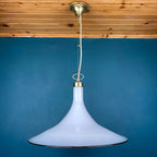 Vintage white Murano glass pendant lamp Italy 1970s Mid-century Lighting Vintage chandelier