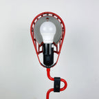 Mid-century red desk  lamp IGLOO by Tommaso Cimini for Lumina Italy 1980s