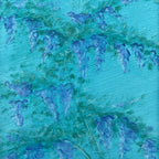Luigi Targa, Blue Flowers, Padua, Italy 1970s, Oil on Canvas, Framed