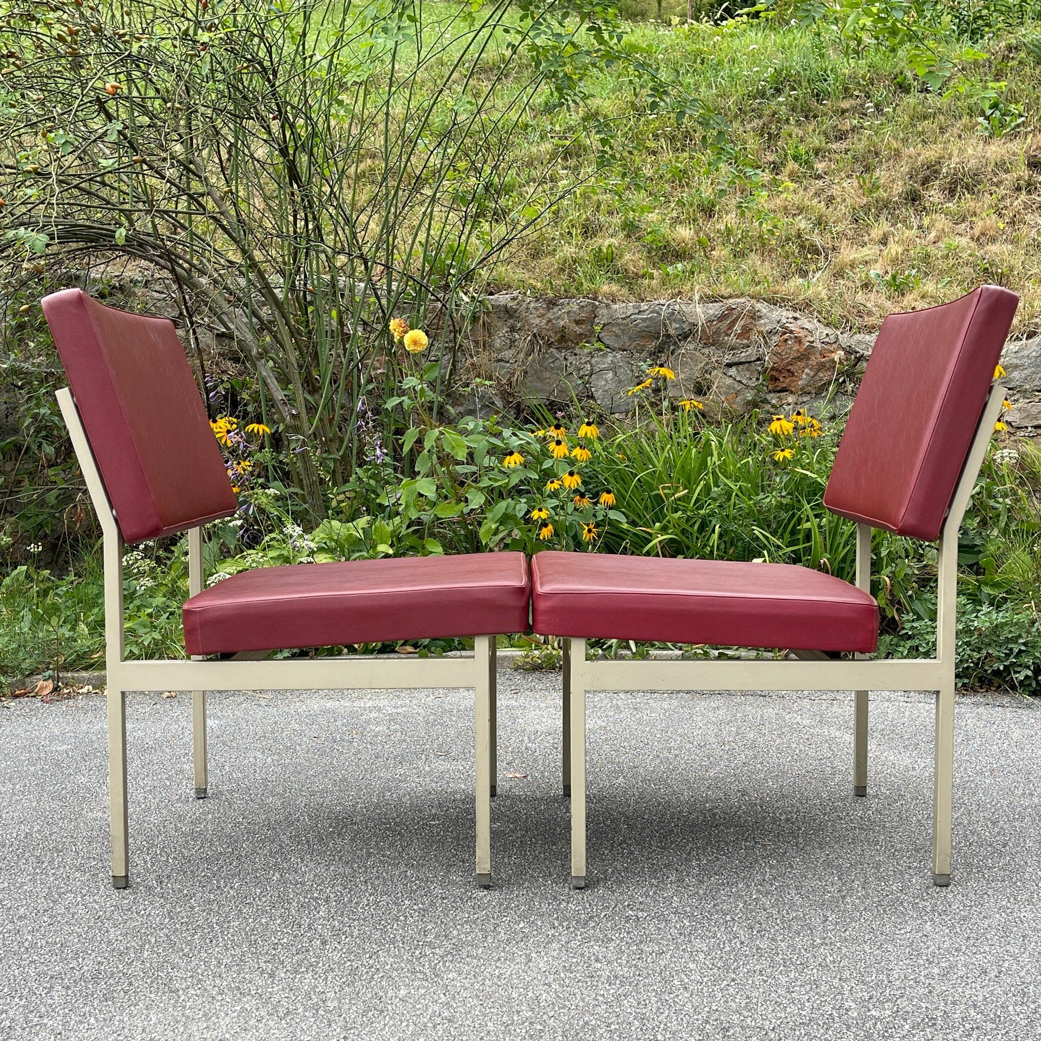 Vintage Anonima Castelli Lounge Chairs & Coffee Table: Italian Mid-Century Modern Set