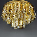 Murano chandelier by Mazzega Italy 1960s Mid-century modern italian lighting 36 murano glass plates