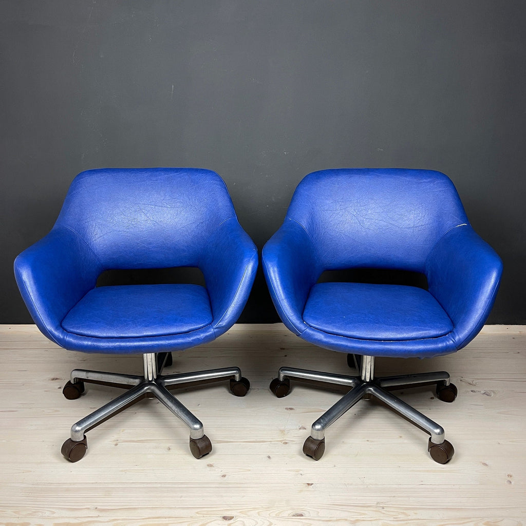 Mid-century office desk chairs Stol Kamnik Yugoslavia 1980s Set of 2