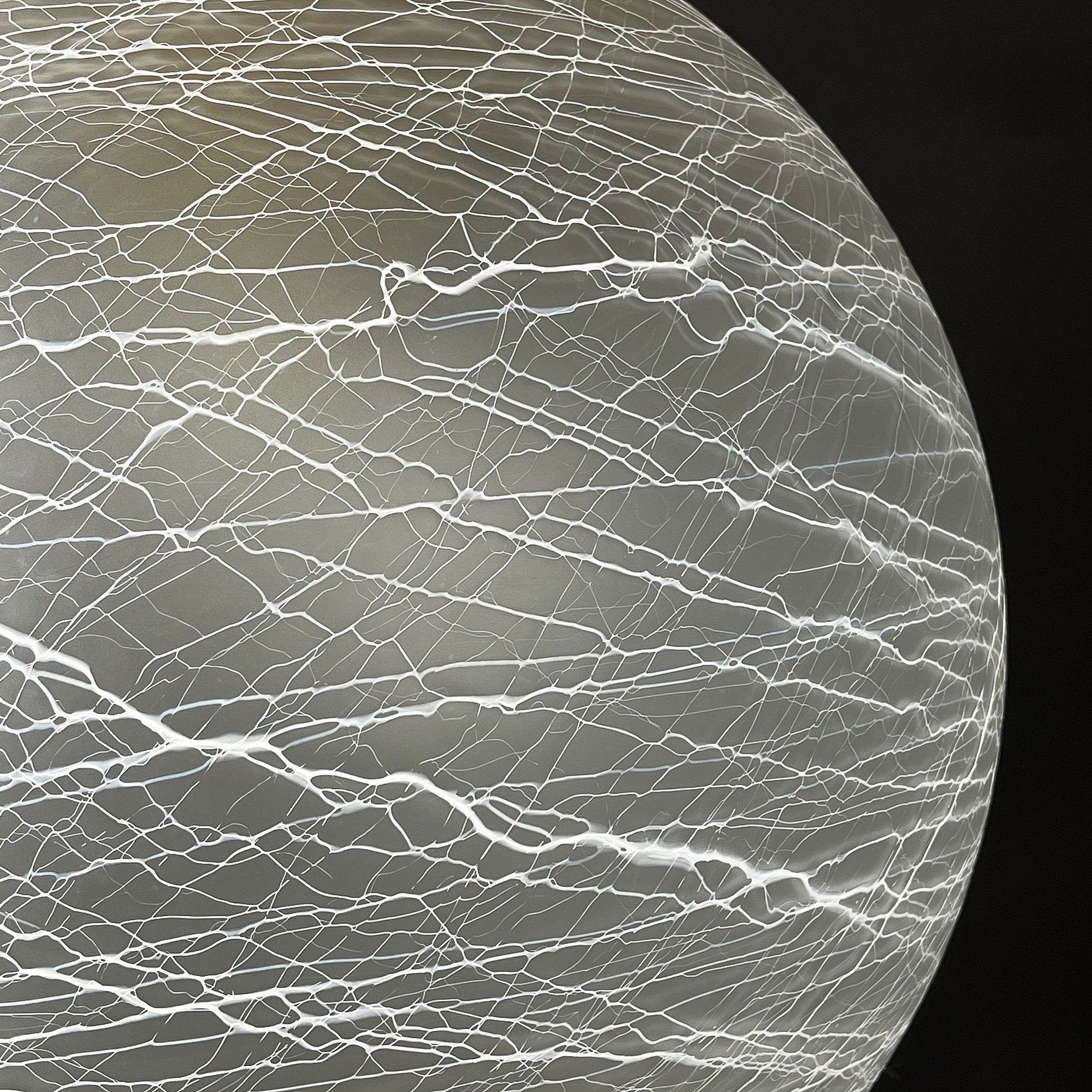 Vintage large swirl murano glass pendant lamp Italy 1970s Mid-century modern italian lighting