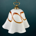 Vintage Fazzoletto Murano Glass Pendant Lamp: Mid-Century Italian Lighting