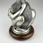 Vintage silver table lamp Man and Women by Ottaviani, Italy 1970s