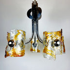 Vintage Murano chandelier Mazzega by Toni Zuccheri, Italy 1970s, Mid-century, Space age