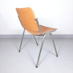 Retro desk chair from 80s Yugoslavia Stol Kamnik Plywood Metal Chrome Leg Retro office