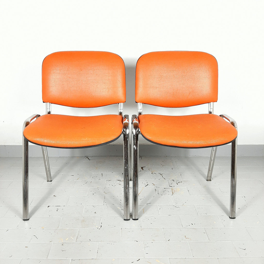 Retro office chair Yugoslavia '80s Orange desk chair