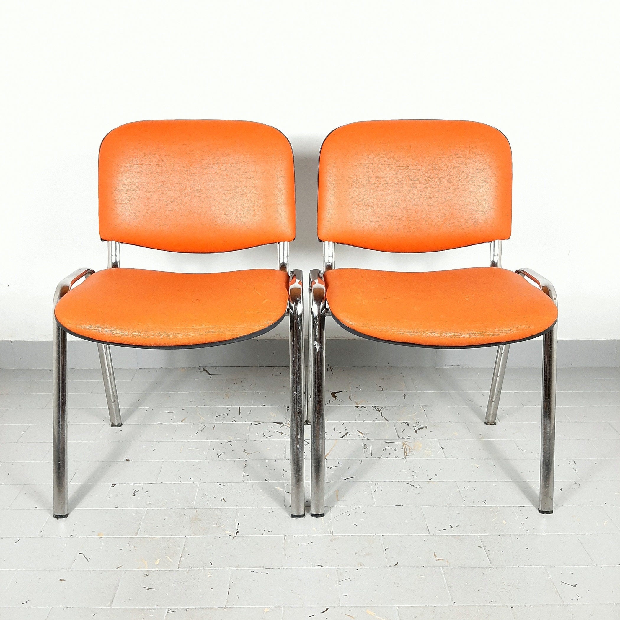 Retro office chair Yugoslavia '80s Orange desk chair