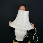 Large Classic white murano table lamp Mushroom Italy 1970s Italian Modern Retro home decor
