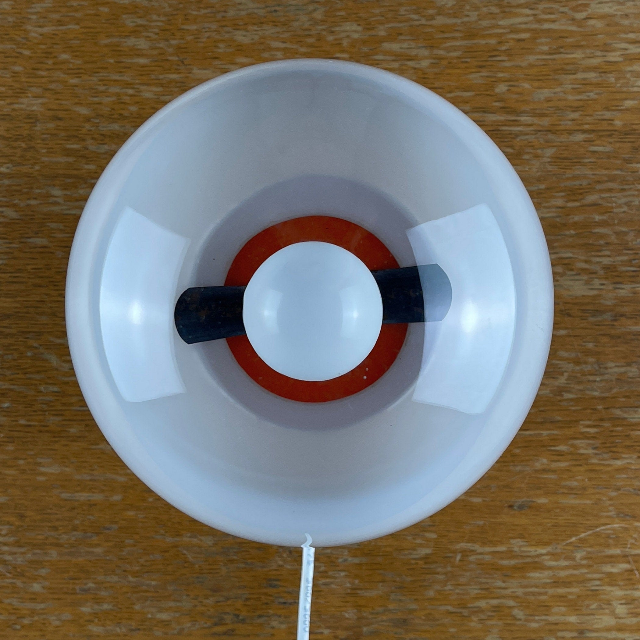 Vintage Opaline Glass Table Lamp: Italian Mid-Century Modern Lighting