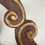 Antique old church console table 19th century Germany Original decorative wood carving Baroque