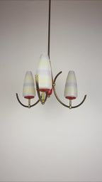 Mid-Century Stilnovo chandelier, Italy 1940-50s