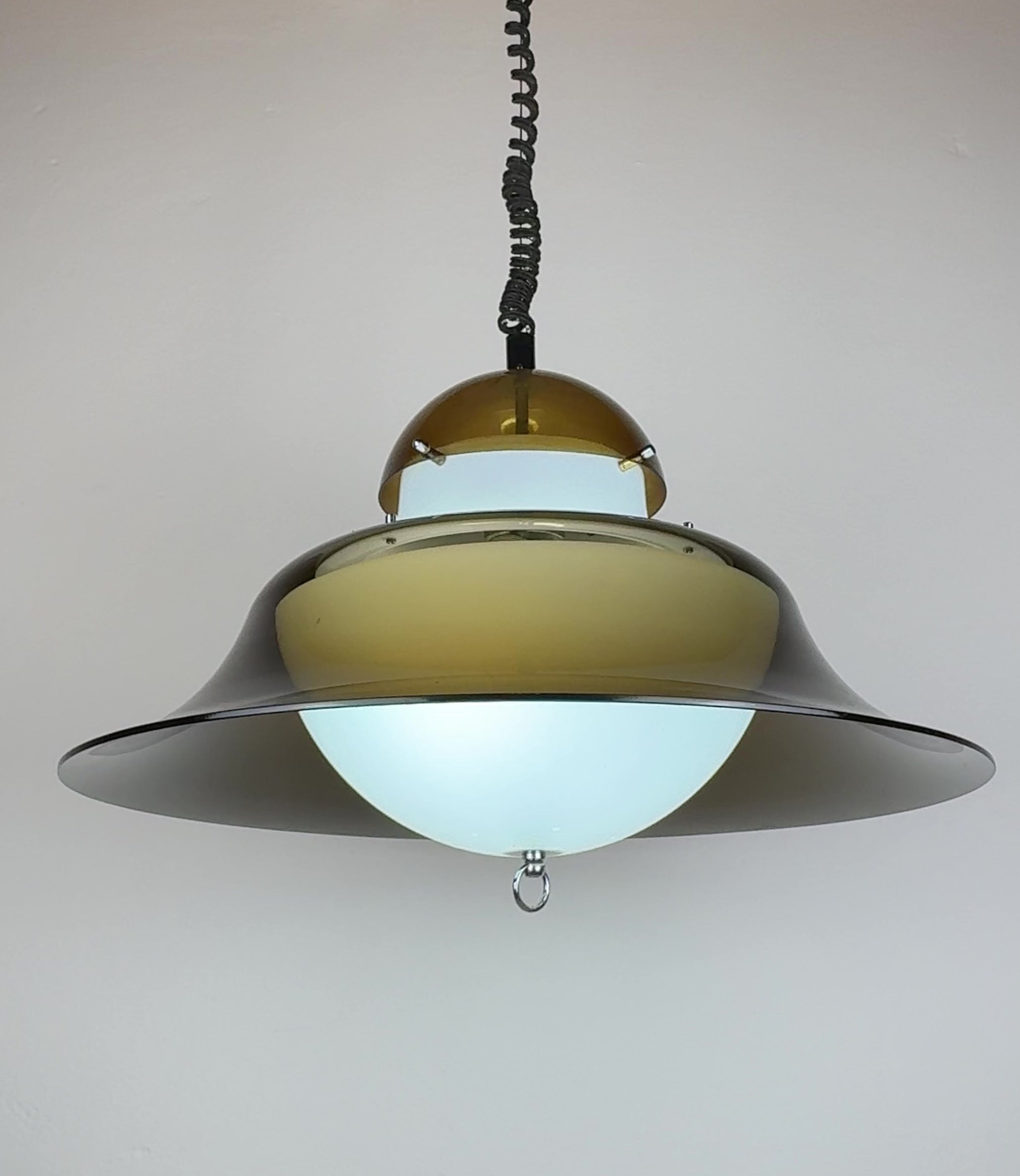 Vintage pendant lamp by Sijaj Hrastnik, style KD14 Sergio Asti for Kartell, Yugoslavia 1960s