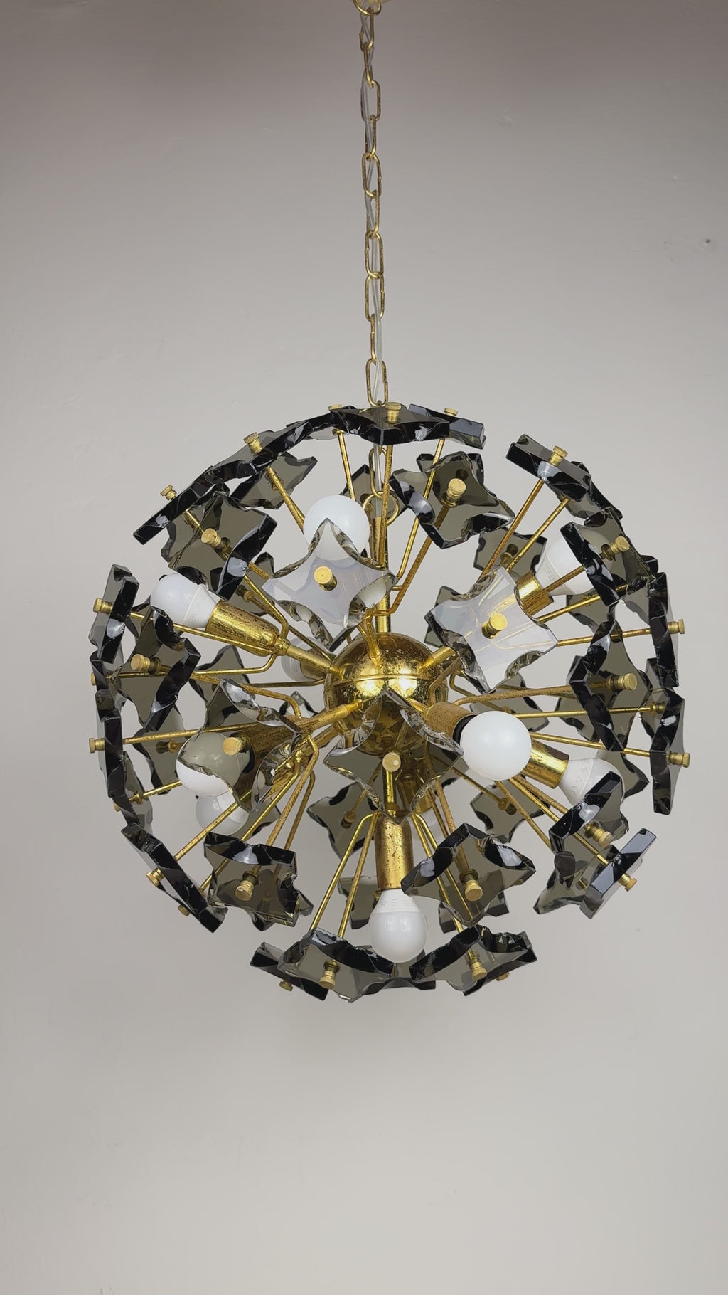 Mid-century Sputnik chandelier by Fontana Arte, Italy 1970s