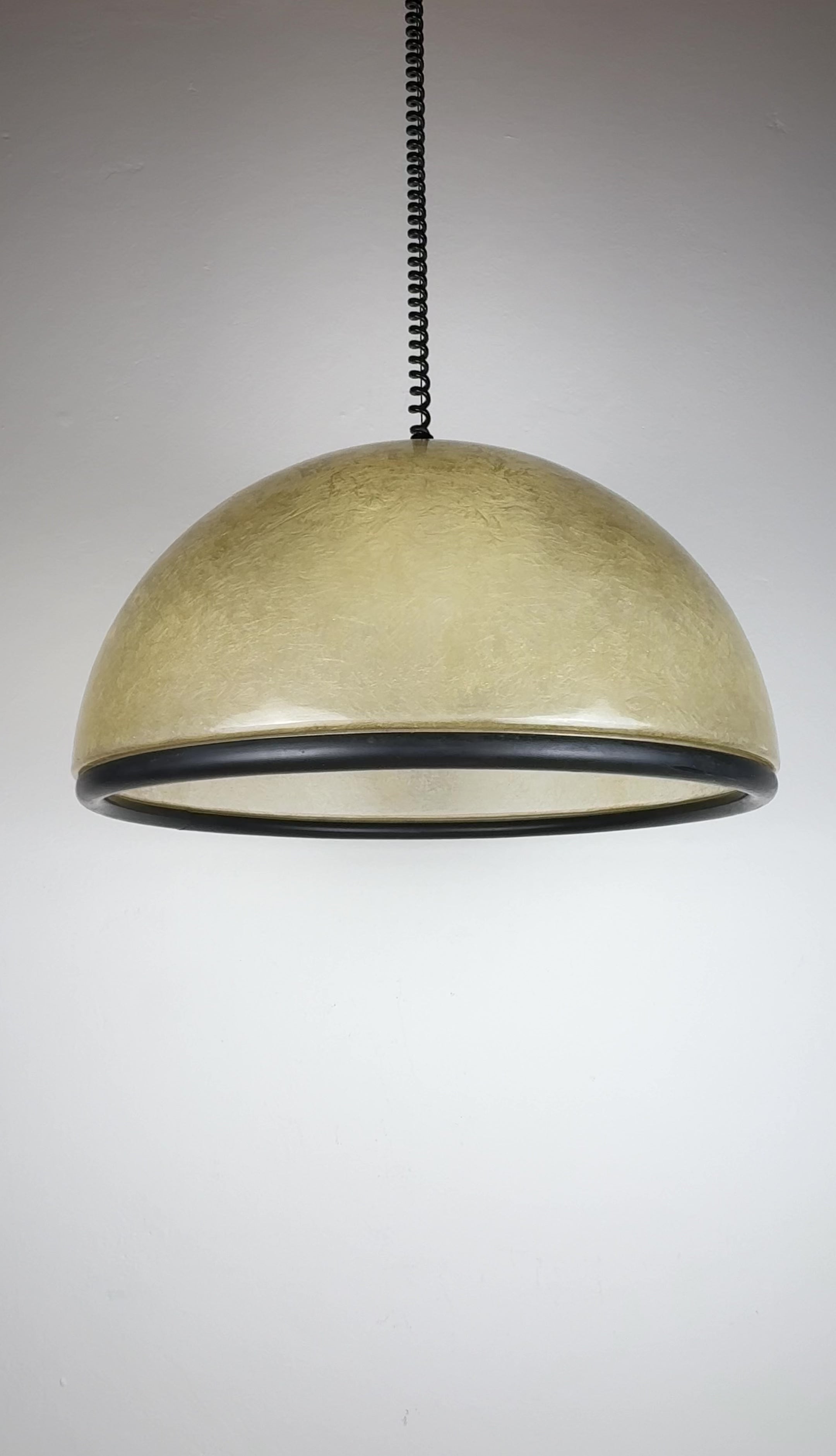 Large vintage pendant lamp by Idea Studio Techno Design for Luci Milano, Italy 1970s