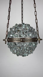 Antique chandelier on chains in Art Nouveau style, Austria, early 20th century