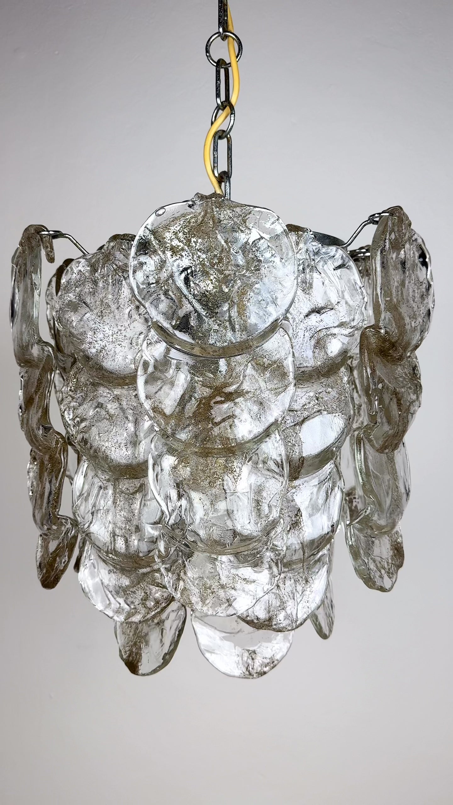 Vintage Murano chandelier by Mazzega, Italy 1970s