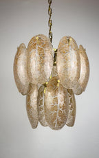 Original cascade murano glass chandelier, Italy 1980s