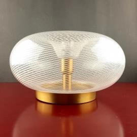 Mid-century swirl murano glass ceiling or wall lamp Italy 1970s Retro home decor