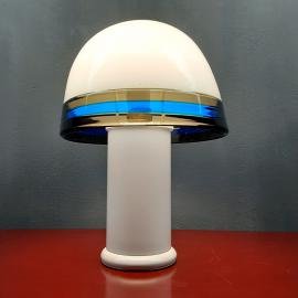 Mid-century murano glass table lamp Res De Majo Italy 1970s Handcrafted murano