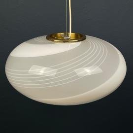 Classic swirl Murano glass pendant lamp Italy 70s