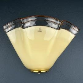 Vintage gold murano wall lamp Vetri Murano Italy 1970s MCM murano sconce