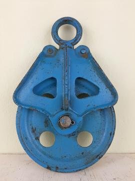Vintage pulley Yugoslavia 1950s Industrial Home Decor Retro Loft Steel Rope Pulley