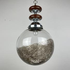 Vintage large murano glass pendant lamp by La Murrina Italy 1970s Mid-century modern italian lighting