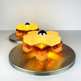 Murano wall lamps by Albano Poli for Poliarte, Italy 1960s Set of 2