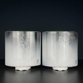 Pair of murano table lamps Idra by Rosanna Tosa for Leucos, Italy 1980s