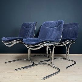 Set of 4 dining chairs Radiofreccia by Gastone Rinaldi for Rima Padova Italy 1970s