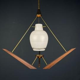 Vintage pendant lamp by Stilnovo Italy 1970s Mid-century italian lighting