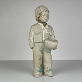 Vintage sculpture Boy Yugoslavia 1960s Mid-century home decor