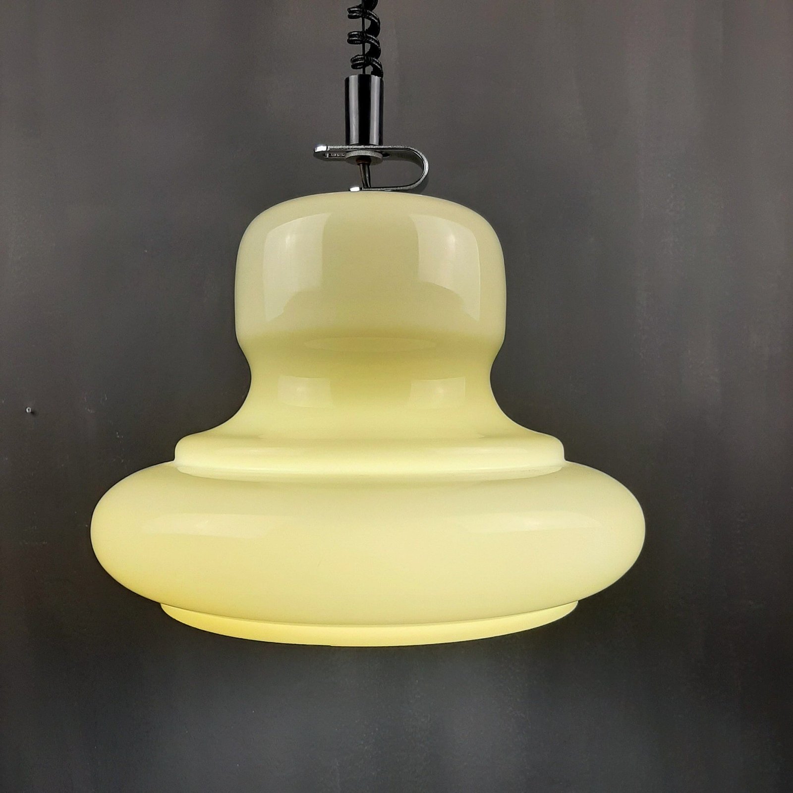 Retro glass pendant lamp Yugoslavia 1980s