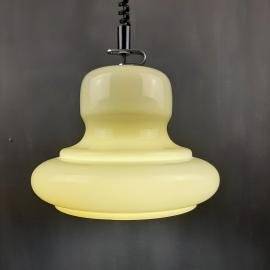 Retro glass pendant lamp Yugoslavia 1980s
