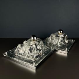 Murano wall lamps Polifemo by Angelo Brotto for Esperia Italy 1970s Vintage home decor