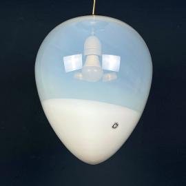 Murano pendant lamp Egg by Leucos, Italy 1960s. Mid-century italian modern lighting