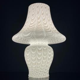 Large Classic white murano table lamp Mushroom Italy 1970s Italian Modern Retro home decor