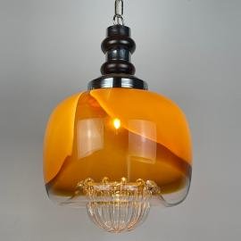Mid-century murano pendant lamp Mazzega Italy 1970s
