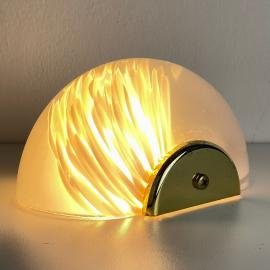 Vintage pink murano wall lamp Italy 1970s