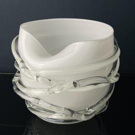 Vintage murano vase Italy 1980s, Mid-century modern design