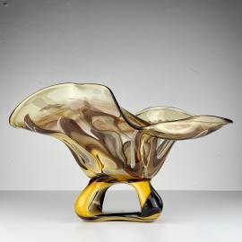 Vintage original murano glass vase by Enrico Camozzo for Artigianato Muranese Italy 1990s