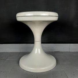Mid-century white plastic stool Jurcek by Finzgar - Zorman for Meblo Yugoslavia 1970s Mushroom Stool Space age Tabouret