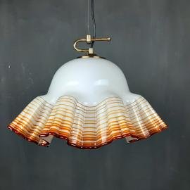 Vintage murano glass pendant lamp De Majo Italy 1970s